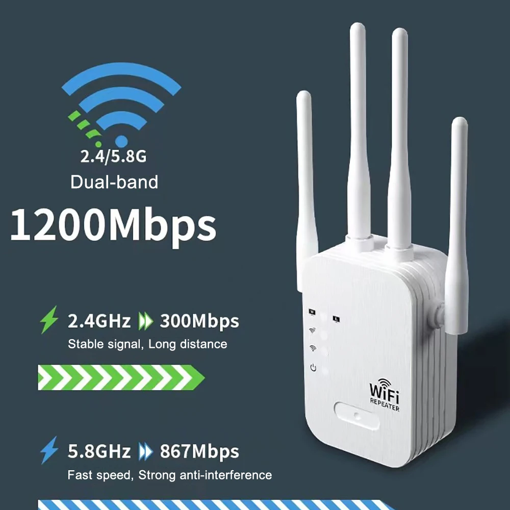 Smart Home Router - 1200 Мбит/с Wi-Fi повторитель беспроводной удлинитель