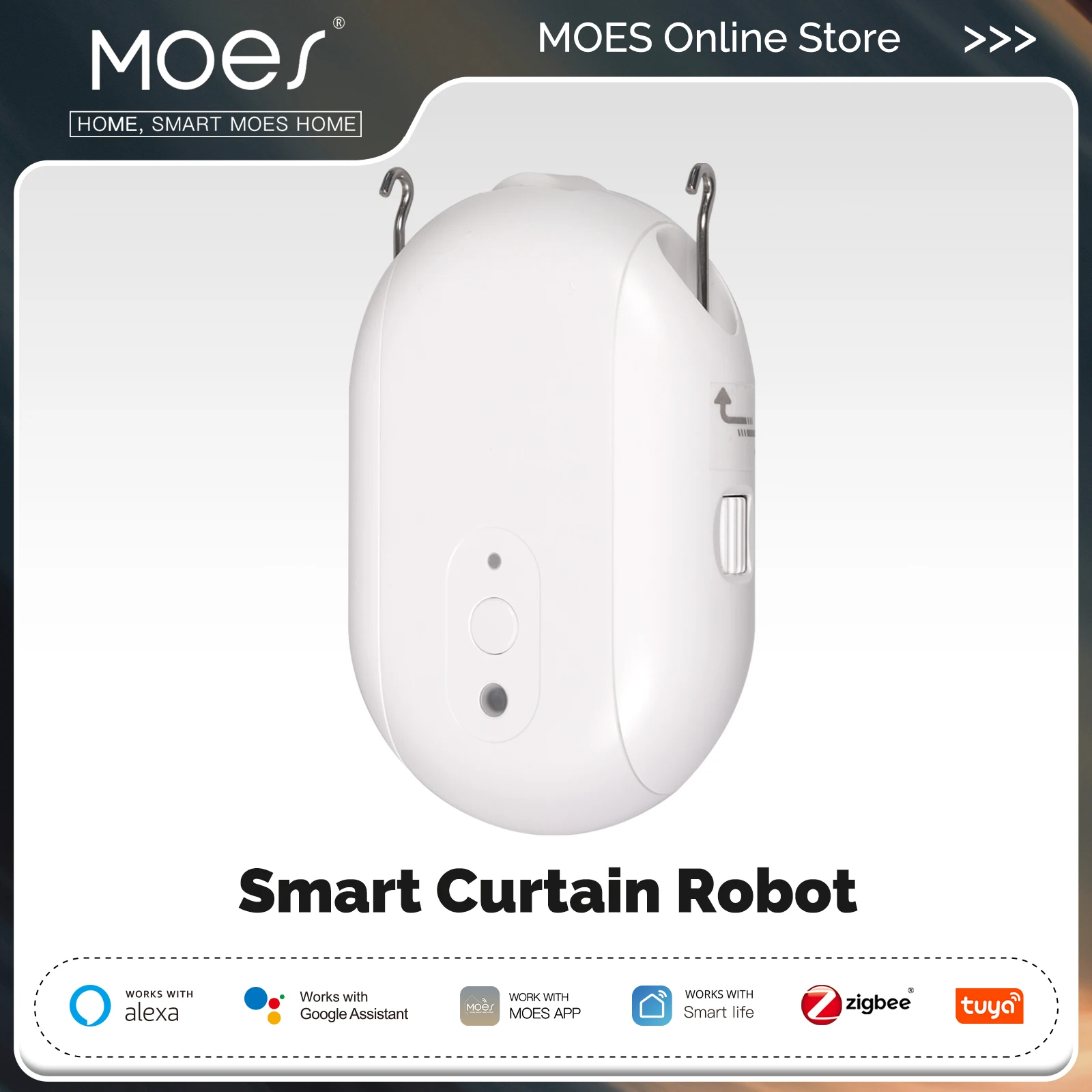 Smart Curtain Robot - MOES Tuya ZigBee умный электрический занавес