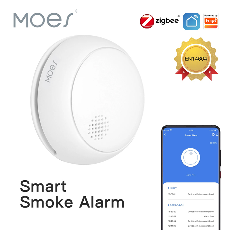 Smart Home Kitchen - Беспроводной умный детектор дыма MOES ZigBee