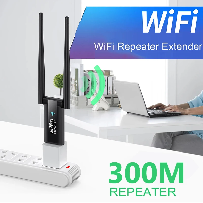 Smart Home Router - Усилитель Wi-Fi сигнала KEBIDUMEI 300 Мбит/с,