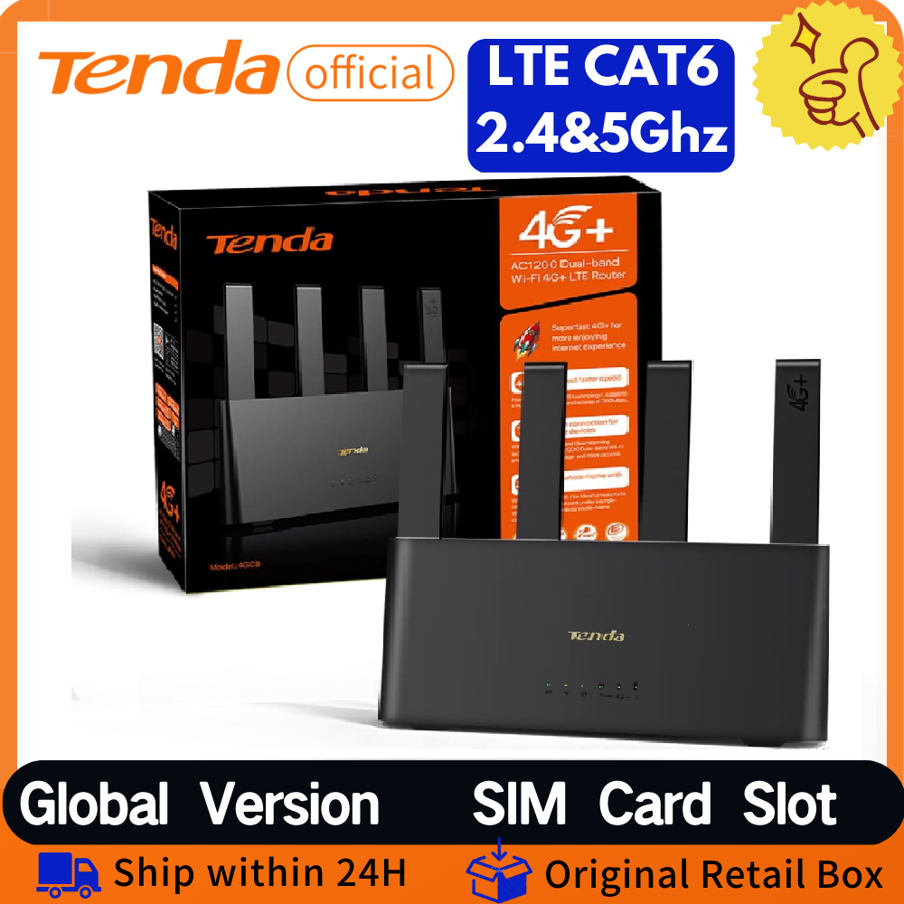 Smart Home Router - TENDA 4G08 4G+ маршрутизатор AC1200 CAT6