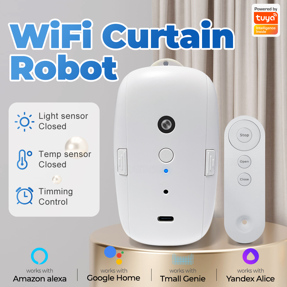 Умный мотор для штор Tuya Bt,  – обзор и цена Smart Curtain Robot