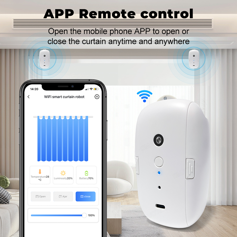 Умный мотор для штор Tuya Bt,  – обзор и цена Smart Curtain Robot