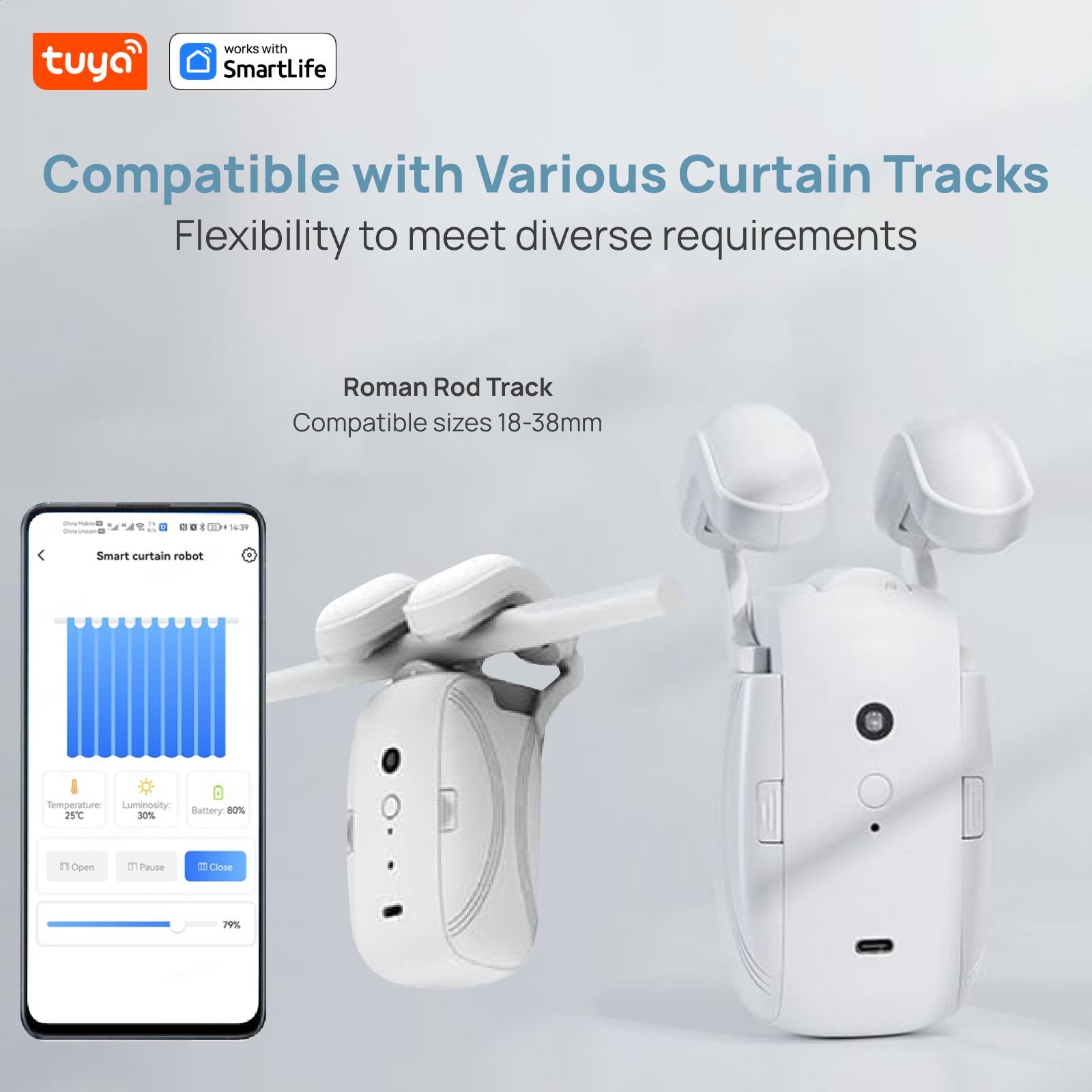 Умный робот для штор Tuya (для – обзор и цена Smart Curtain Robot