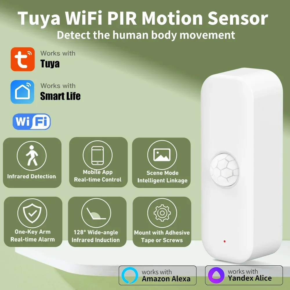Датчик движения Tuya WiFI PIR  – обзор и цена Pir Motion Sensor